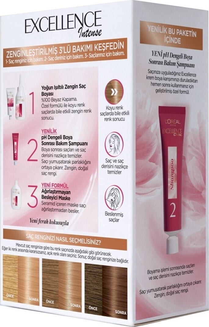 Loreal Paris Saç Boyası - Excellence Intense 8.34 Zengin Sıcak Sarı - 3