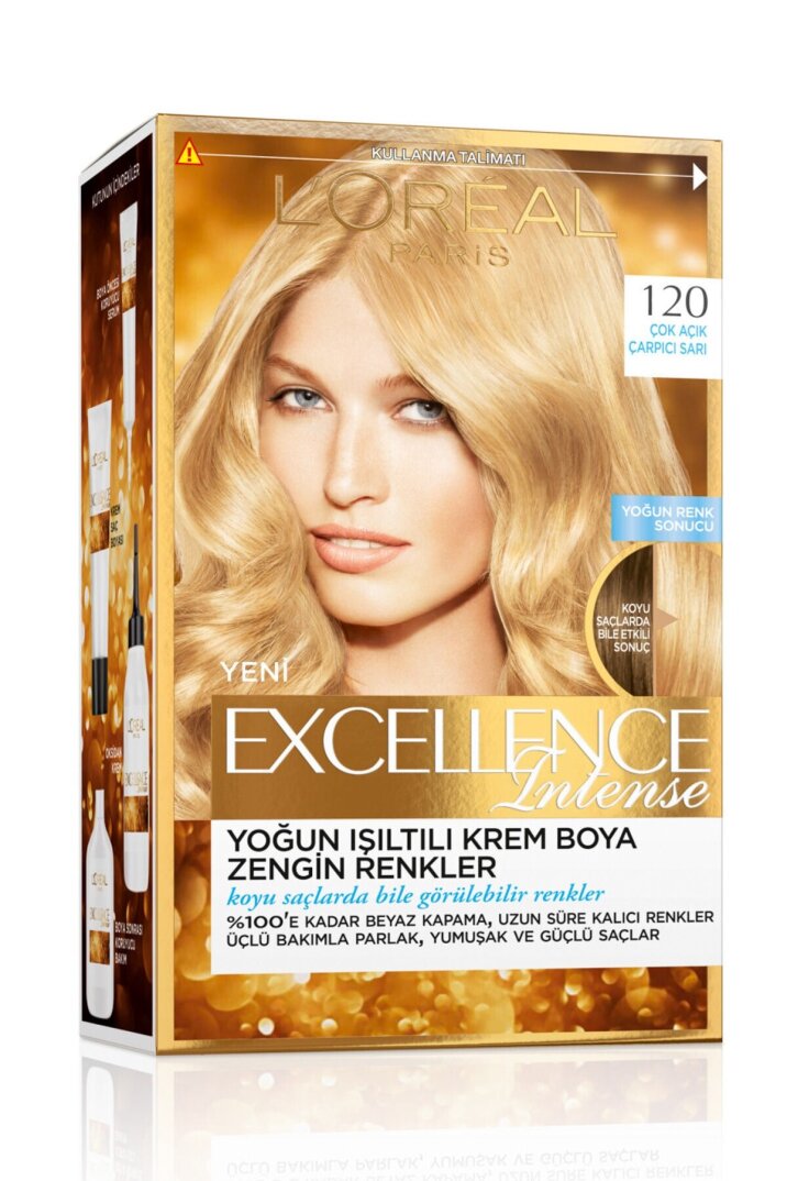 L'Oreal Paris Saç Boyası - Excellence Intense No: 120 Çok Açık Çarpıcı Sarı - 1