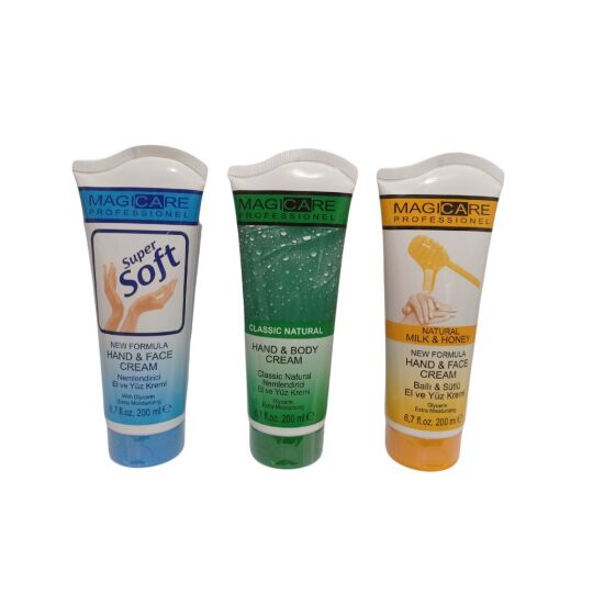 Magicare Classıc Natural+Süt Ve Bal Özlü+Soft Nemlendirici  Nemlendirici El Ve Vücut Kremi 200 Ml 3 