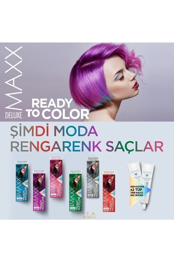 Maxx Ready To Color Yarı Kalıcı Saç Boyası - Pembe - 2