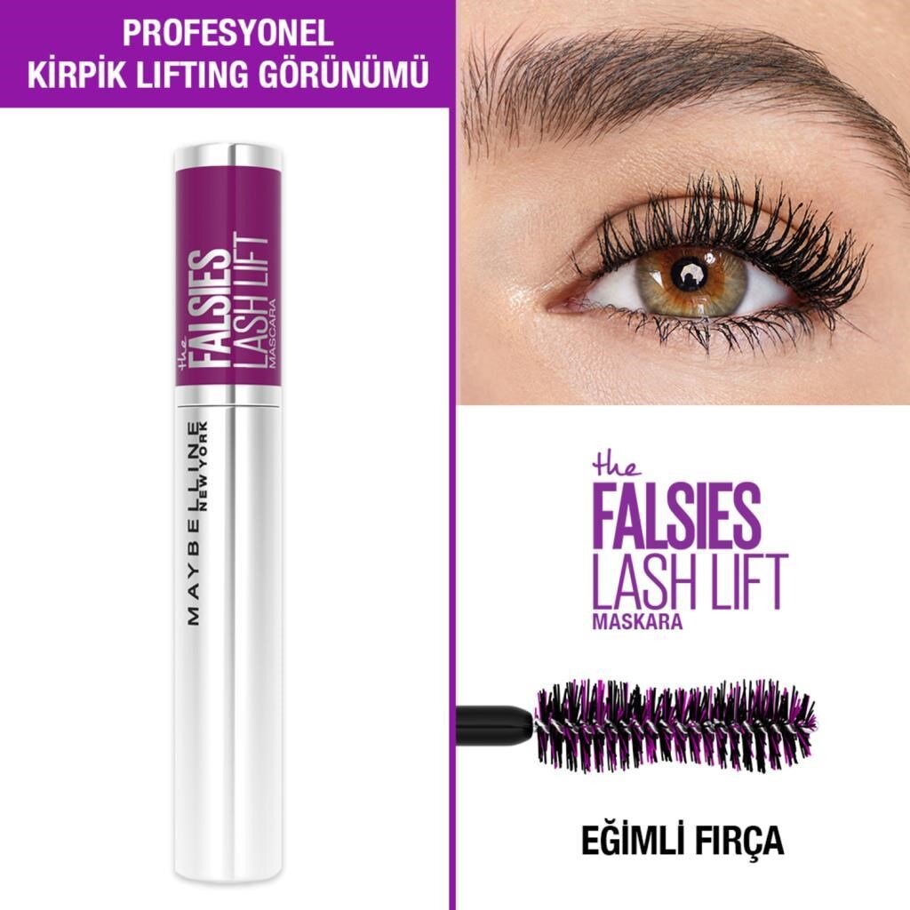 Maybelline New York Falsies Lash Lift Kaldırma Etkili Siyah Maskara - 1