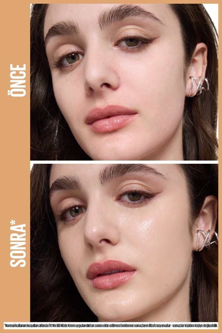Maybelline New York Fit Me 10 No Nude Cilt Bakımı Etkili Nemlendirici Spf50 Bb Krem - Soğuk Açık Ton - 3