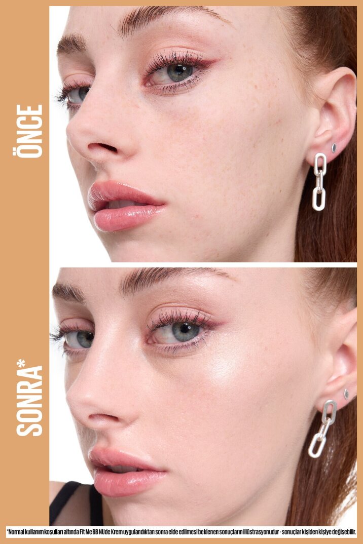 Maybelline New York Fit Me 20 No Nude Cilt Bakımı Etkili Nemlendirici Spf50 Bb Krem - Sıcak Açık Ton - 3