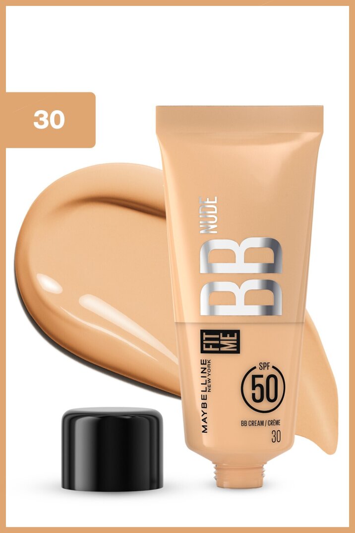 Maybelline New York Fit Me 30 No Nude Cilt Bakımı Etkili Nemlendirici Spf50 Bb Krem - Nötr Açık Ton - 2
