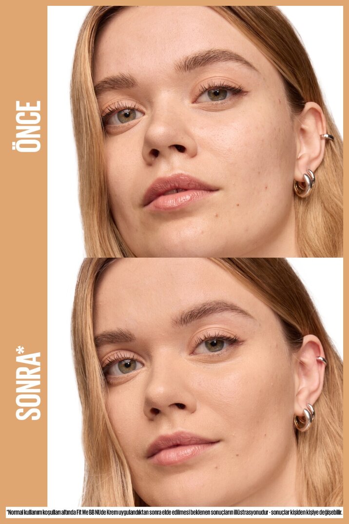 Maybelline New York Fit Me 30 No Nude Cilt Bakımı Etkili Nemlendirici Spf50 Bb Krem - Nötr Açık Ton - 3