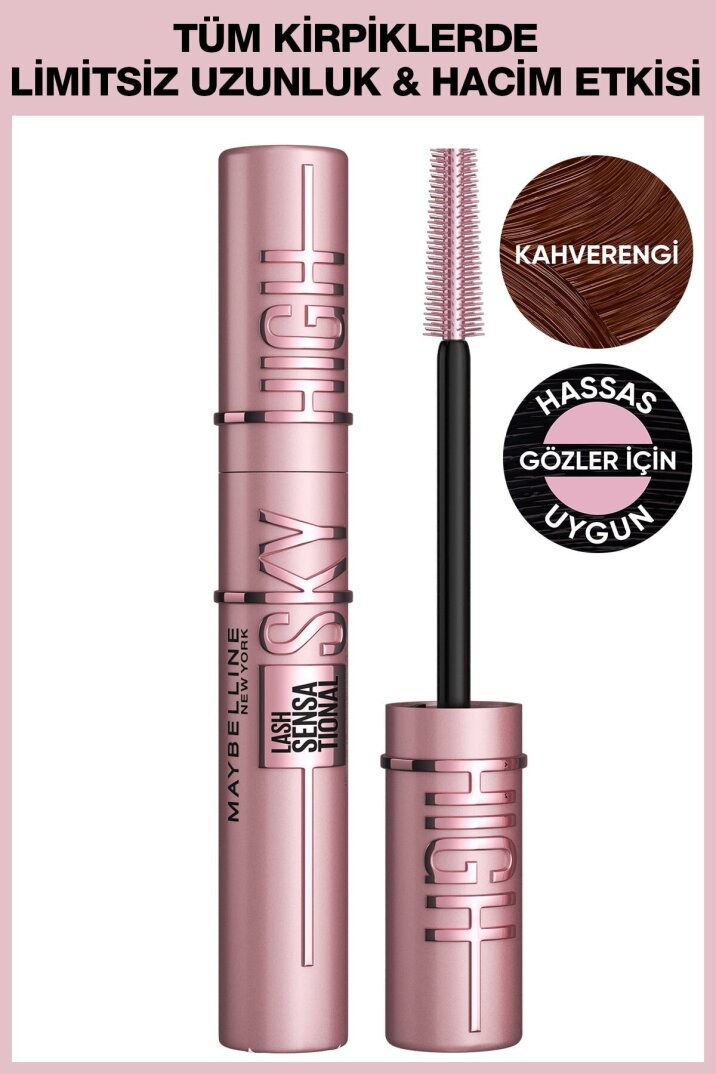 Maybelline New York Lash Sensational Sky High Kahverengi Maskara - 1