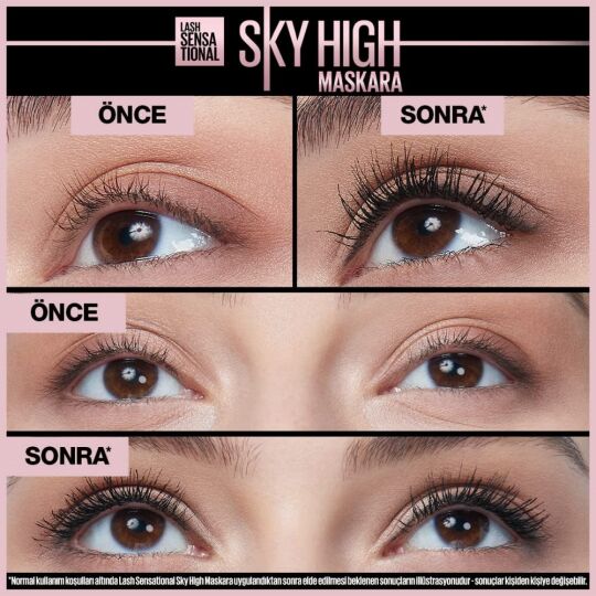 Maybelline New York Lash Sensational Sky High Maskara, 1 Adet (1 x 7.2 ml) - 2