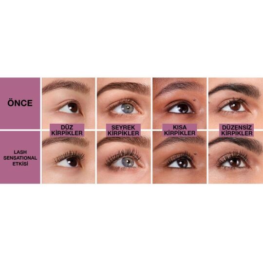 Maybelline New York Lash Sensational Yelpaze Etkili Suya Dayanıklı Siyah Maskara, 9.4 ml - 5