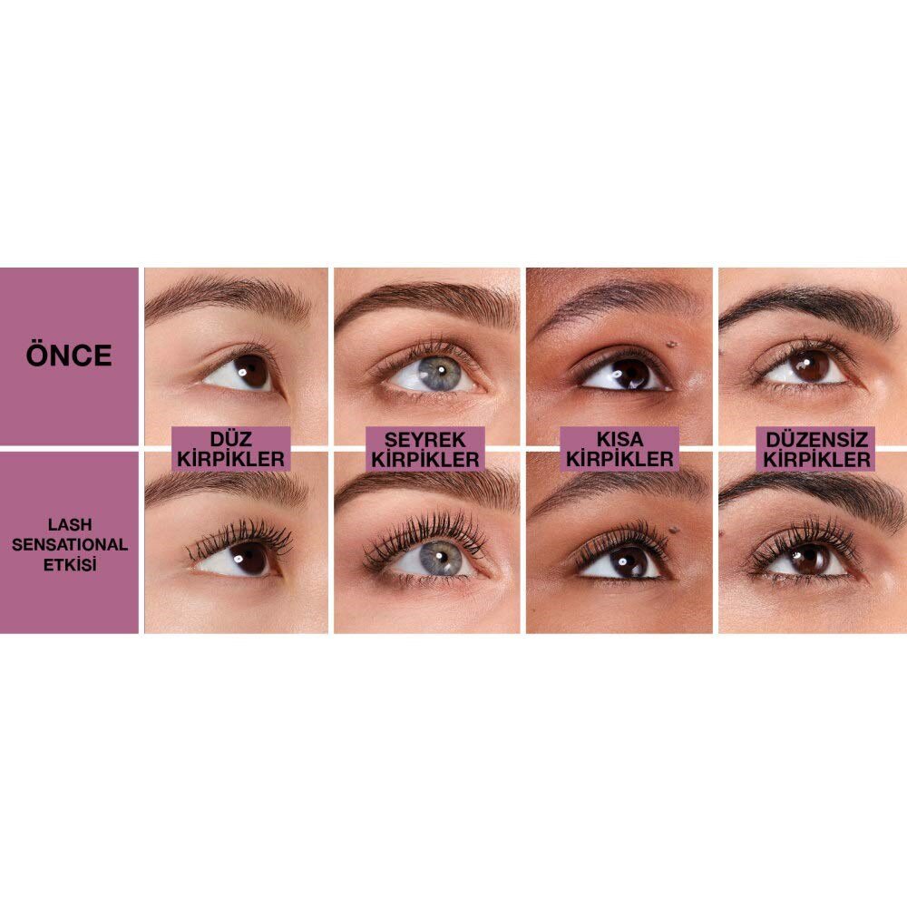 Maybelline New York Lash Sensational Yelpaze Etkili Suya Dayanıklı Siyah Maskara, 9.4 ml - 5