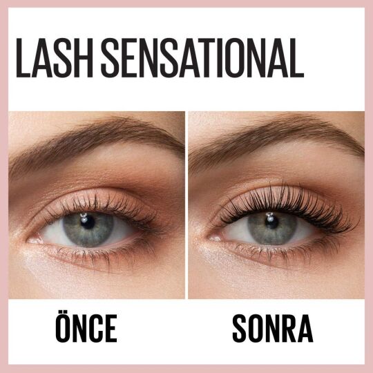 Maybelline New York Lash Sensational Yelpaze Etkili Suya Dayanıklı Siyah Maskara, 9.4 ml - 7