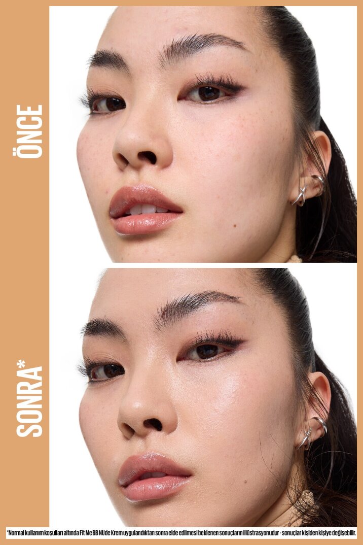 Maybelline New York No 40 Fit Me Nude Cilt Bakımı Etkili Nemlendirici Spf50 Bb Krem - Sıcak Orta Ton - 3