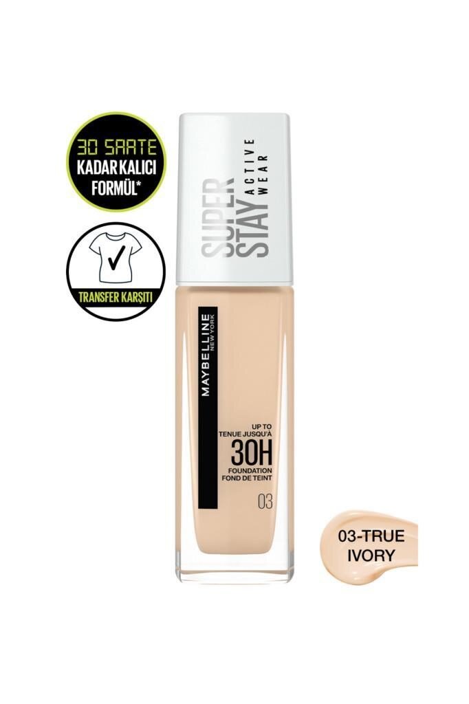 Maybelline New York Super Stay Active Wear 30H Fondöten 03 True Ivory - 1