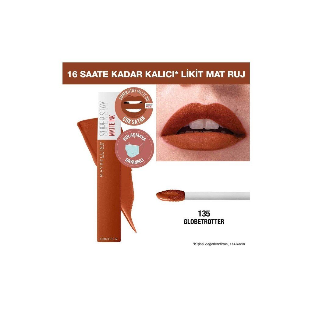 Maybelline New York Super Stay Matte Ink Likit Mat Ruj 135 Globetrotter - 1