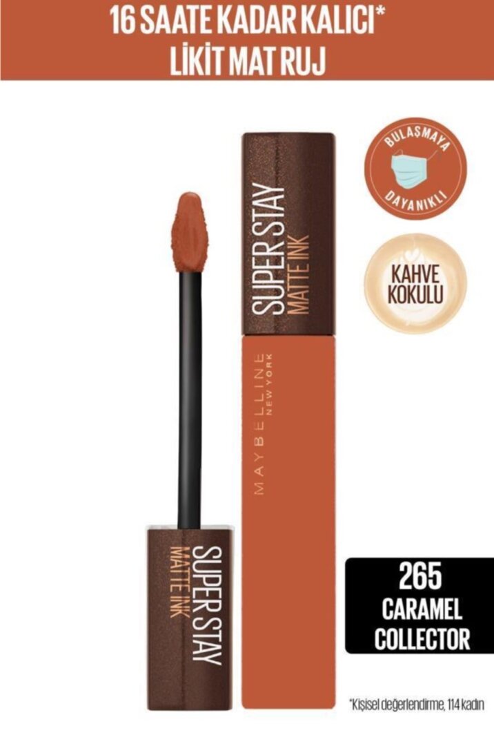 Maybelline New York Super Stay Matte Ink Likit Mat Ruj 265 Caramel Collectoroffee Nu 265 Caram - 1