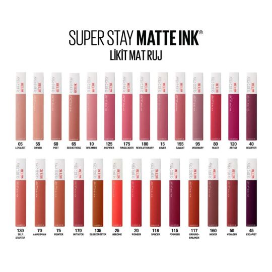 Maybelline New York Super Stay Matte Ink Likit Mat Ruj, 70 Amazonian, Kahverengi, 5 ml