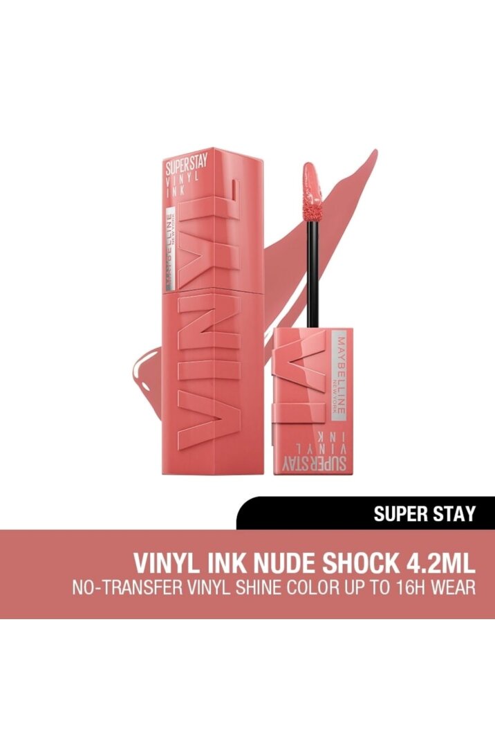 Maybelline New York Super Stay Vinyl Ink Uzun Süre Kalıcı Likit Parlak Ruj 100 Charmed - 1