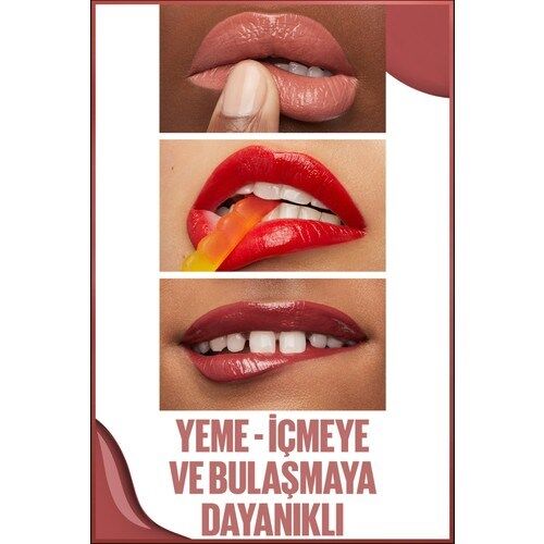 Maybelline New York Super Stay Vinyl Ink Uzun Süre Kalıcı Likit Parlak Ruj 115 Peppy - 4
