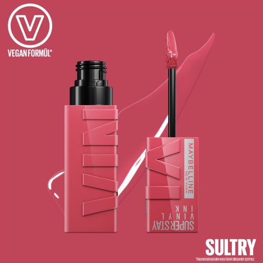 Maybelline New York Super Stay Vinyl Ink Uzun Süre Kalıcı Likit Parlak Ruj 160 Sultry - 4