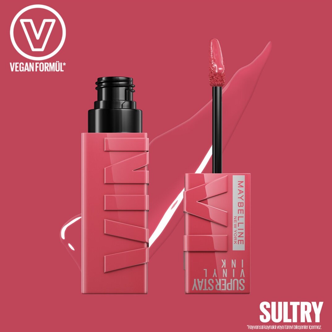 Maybelline New York Super Stay Vinyl Ink Uzun Süre Kalıcı Likit Parlak Ruj 160 Sultry - 4