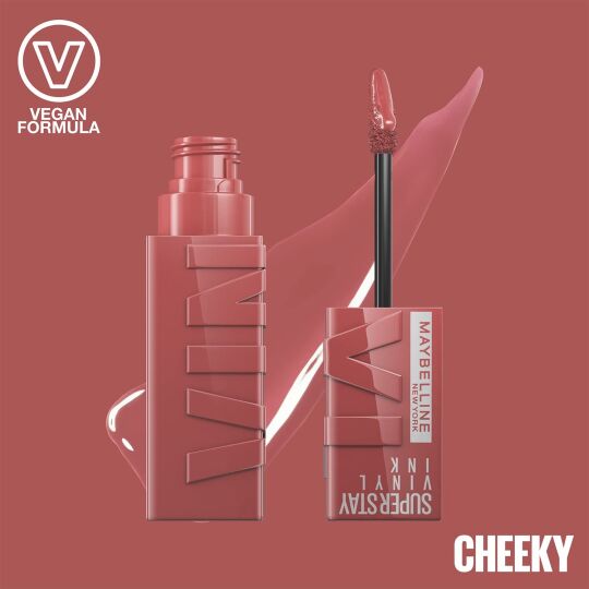 Maybelline New York Super Stay Vinyl Ink Uzun Süre Kalıcı Likit Parlak Ruj 35 Cheeky - 2