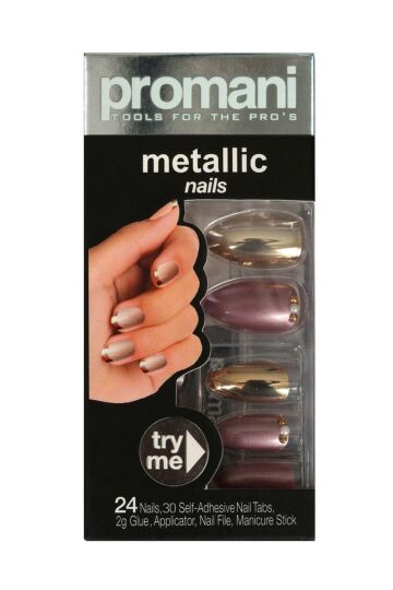 Metalik Takma Tırnak Kiti - Bronz/Sütlü Kahve Kod: PR-5021 800307050216