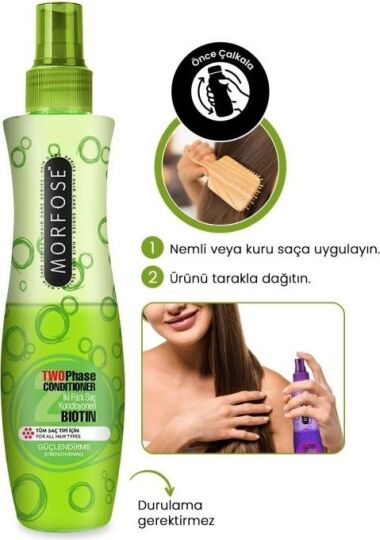 Morfose Çift Fazlı Fön Suyu Biotin 240 ml - 3