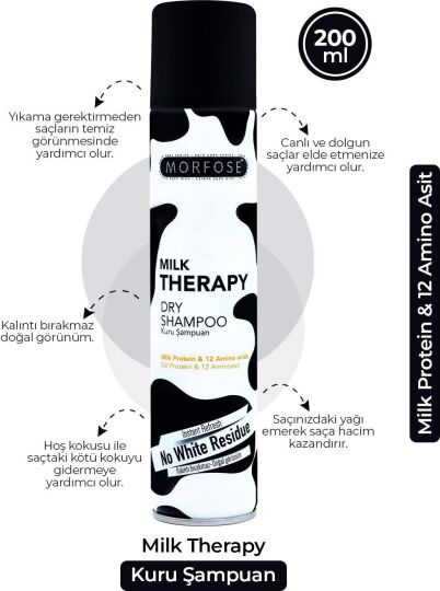 Morfose Kuru Şampuan Milk Therapy 200 Ml - 2