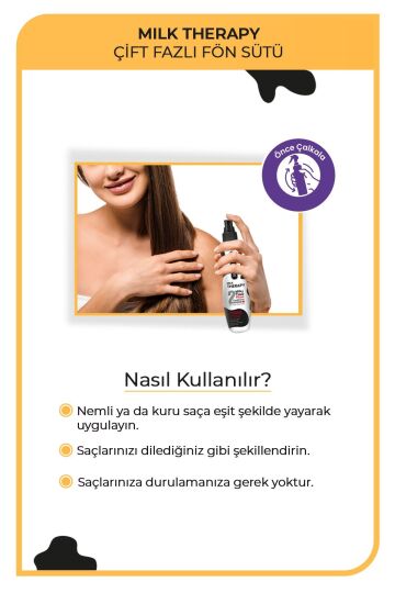 Morfose Milk Therapy Çift Fazlı Saç Bakım Fön Suyu 240 ml - 3