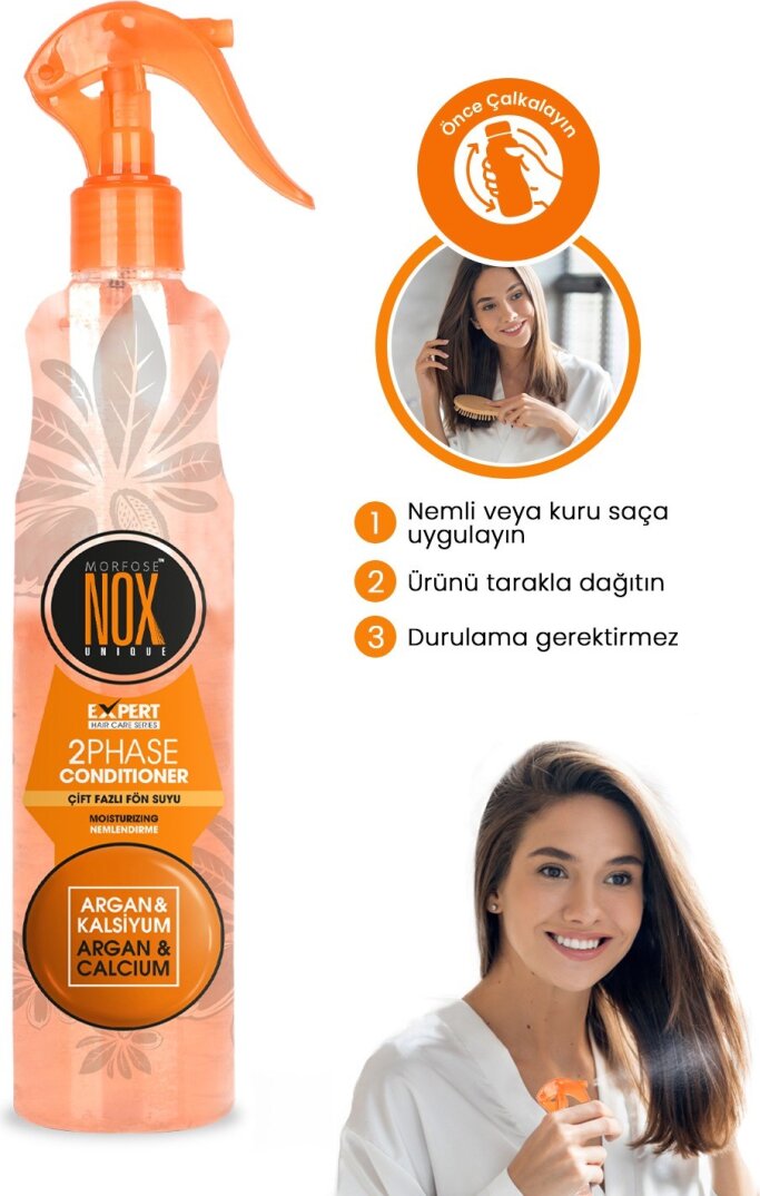 Morfose Nox Çift Fazlı Argan Ve Kalsiyum Fön Suyu 400 Ml - 4