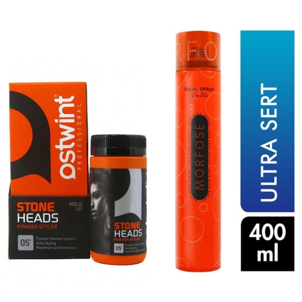 Morfose Ultra Sert Saç Spreyi Turuncu 400 Ml +  Ostwint Saç Şekil - 1