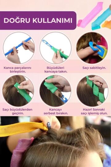 MUJGAN Kancalı Saç Şekillendirici 18'li Bigudi Seti - 5