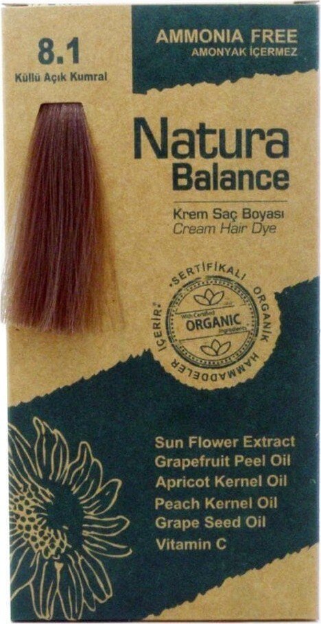 Natura Balance (Krem Saç Boyası) Küllü Açık Kumral 8.1 60ML - 1