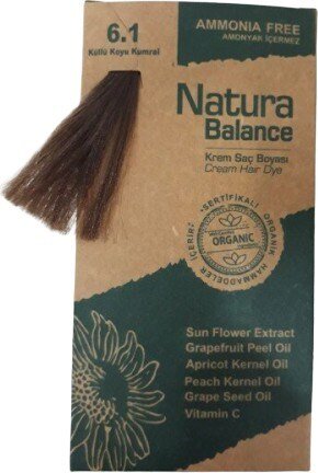 Natura Balance (Krem Saç Boyası) Külü Koyu Kumral 6.1 60ML - 1