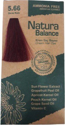 Natura Balance (Krem Saç Boyası) Şarap Kızılı 5.66 60ML - 1