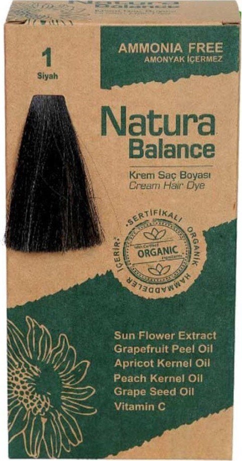 Natura Balance (Krem Saç Boyası) Siyah 1 60ML - 1