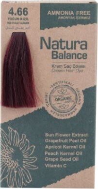 Natura Balance  Organik Krem Saç Boyası 4.66 Yoğun Kızıl 60 ml - 1