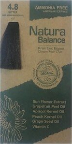 Natura Balance - Organik Krem Saç Boyası 4.8 Bitter 60 ml - 1