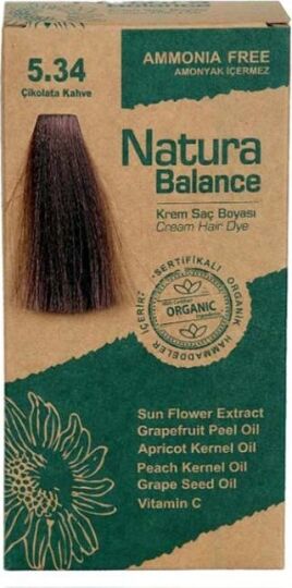Natura Balance Organik Saç Boyası Çikolata Kahve  5.34