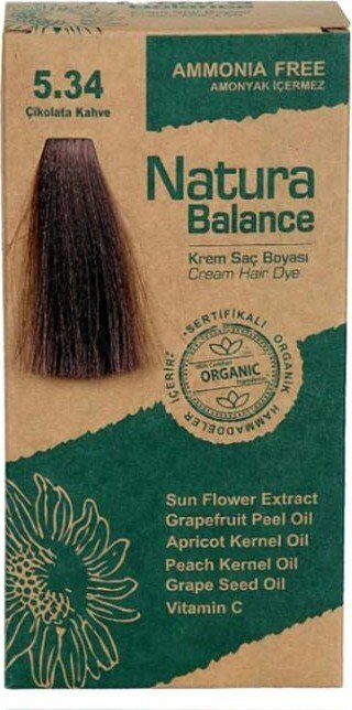 Natura Balance Organik Saç Boyası Çikolata Kahve 5.34 - 1