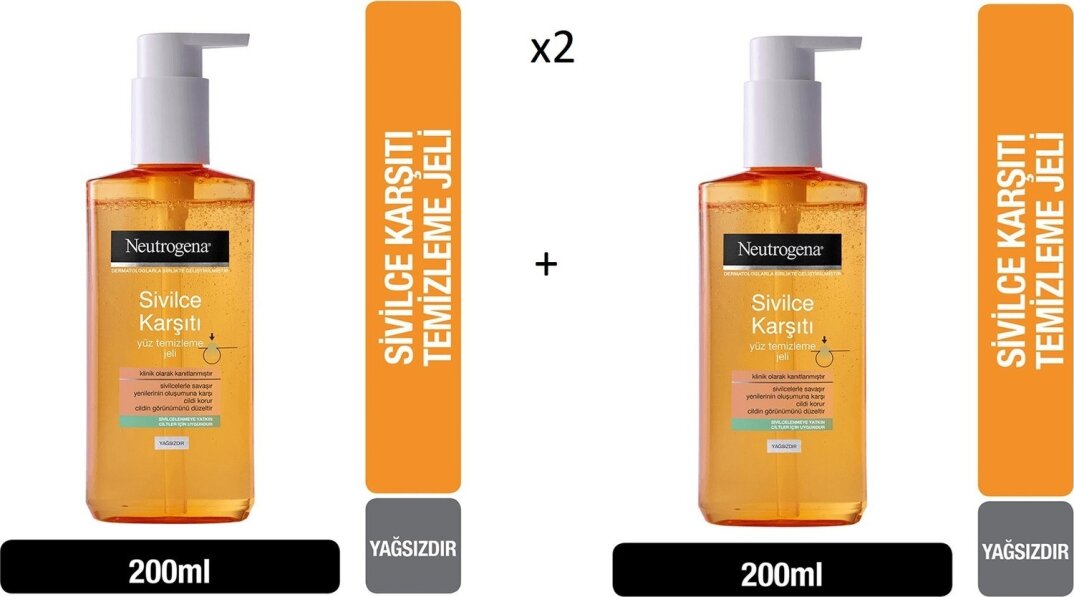 Neutrogena Visibly Clear Günlük Temizleme Jeli 200 ml 2 Adet - 1