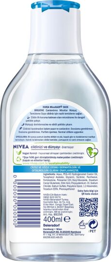 NIVEA 5IN1 Micellar Makyaj Temizleme Suyu Canlandırıcı, Normal Ciltler 400ml,Yüz Temizleyici, Etkili - 6