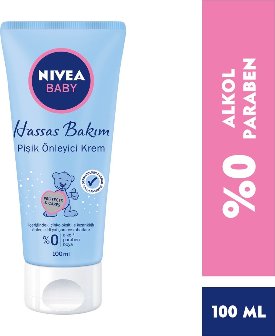 NIVEA Baby Pişik Önleyici Krem 100ml, Hassas Bebek Cilt - 1