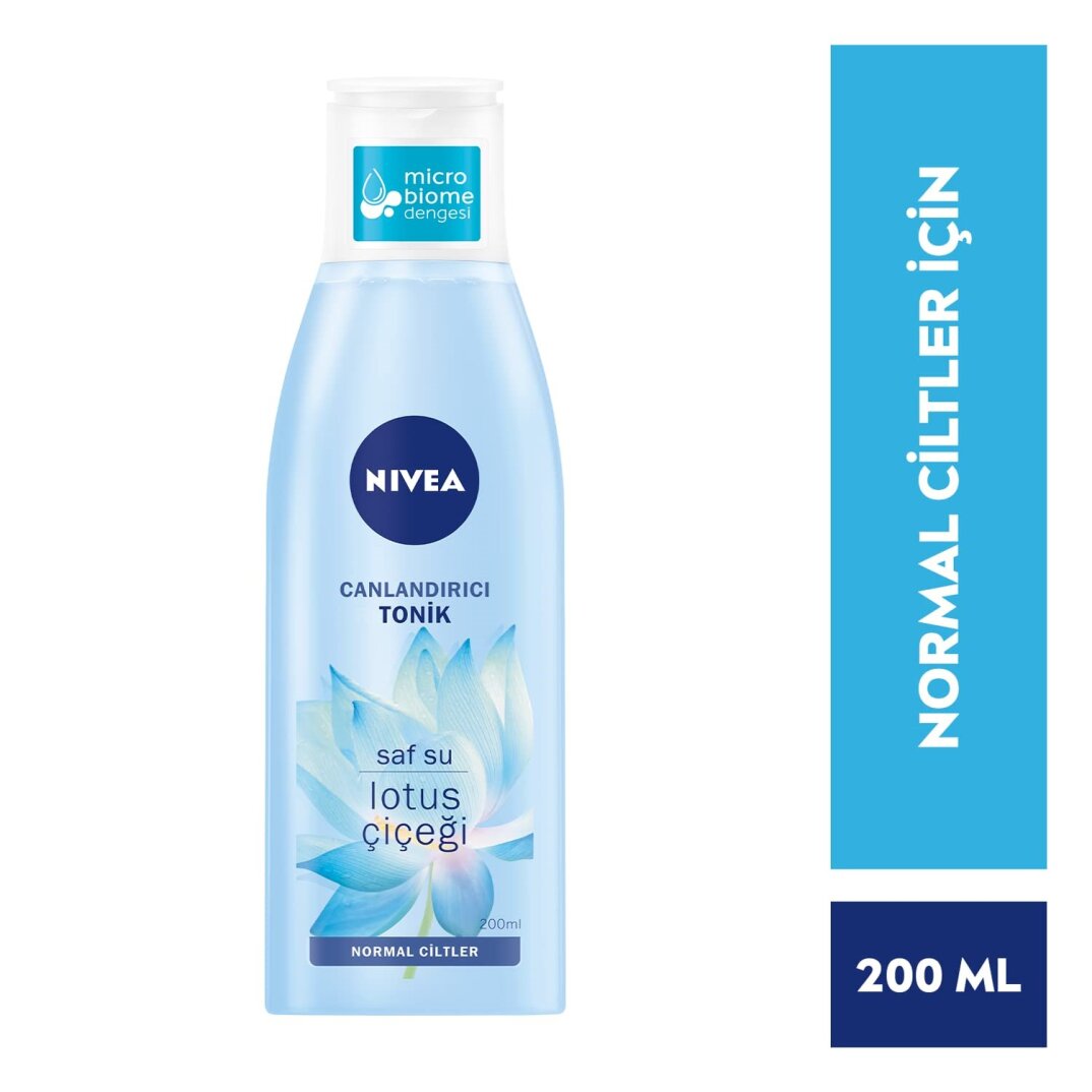 NIVEA Canlandırıcı Tonik 200 ml, Normal Ciltler, Yüz Temizleme, Saf Su ve Lotus Çiçeği - 2