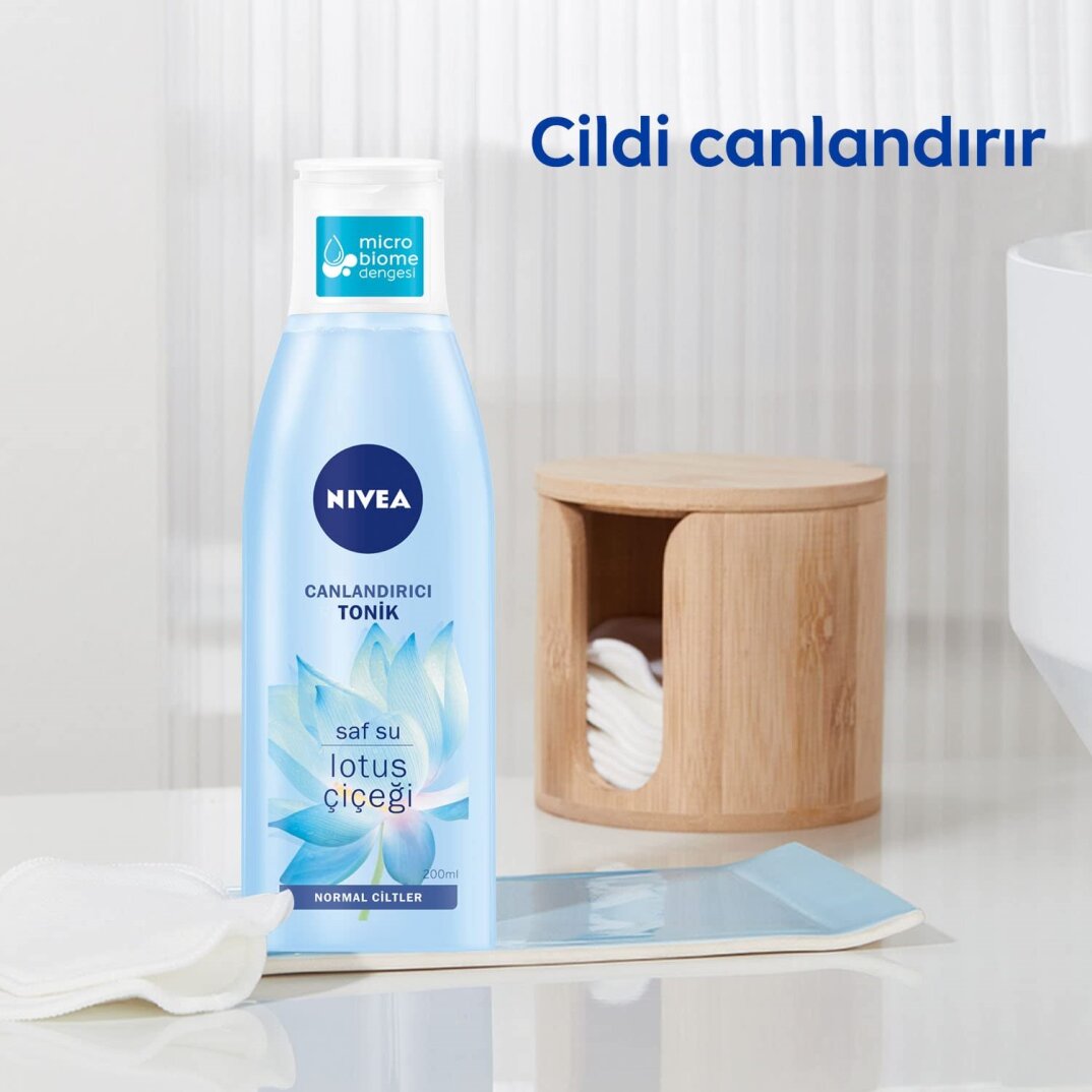 NIVEA Canlandırıcı Tonik 200 ml, Normal Ciltler, Yüz Temizleme, Saf Su ve Lotus Çiçeği - 6