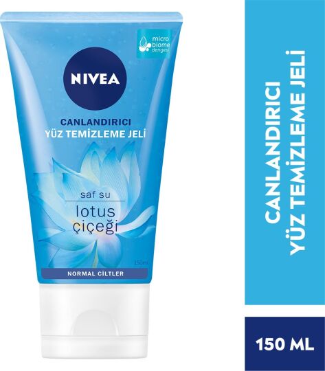 NIVEA Canlandırıcı Yüz Temizleme Jeli 150 ml, Saf Su ve Lotus Çiçeği ile Etkili Yüz Temizleyici, Normal Ciltler - 1