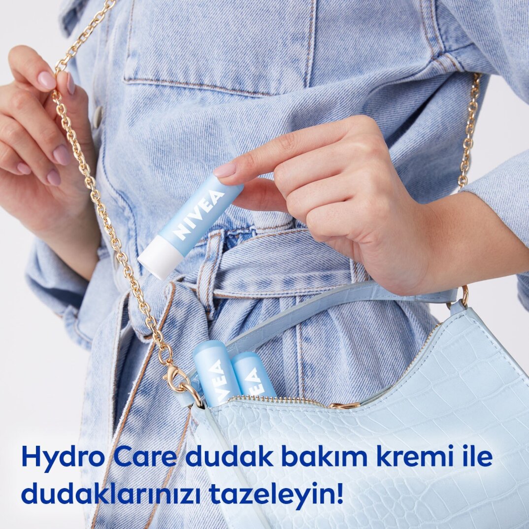 NIVEA Hydro Care Dudak Bakım Kremi (4,8gr), 24 Saat Nem, Aloe Vera, Saf Su ve Doğal Yağlar, SPF 15, - 6