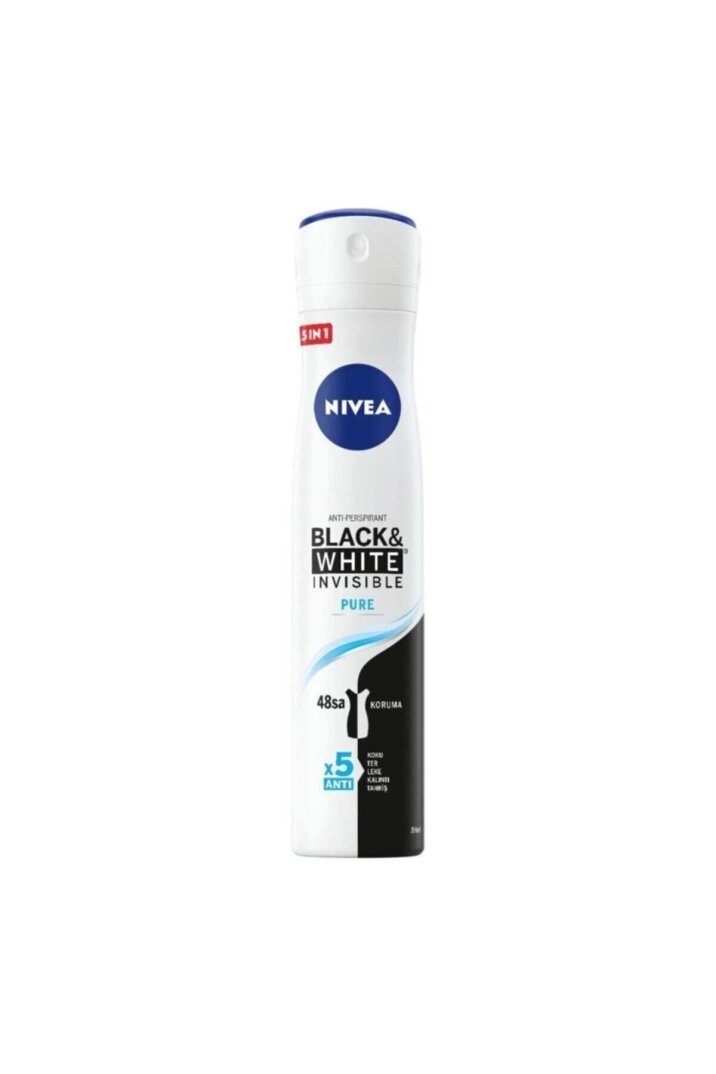 Nivea  Invisible Black And White Pure Kadın Deodorant 200 Ml - 1