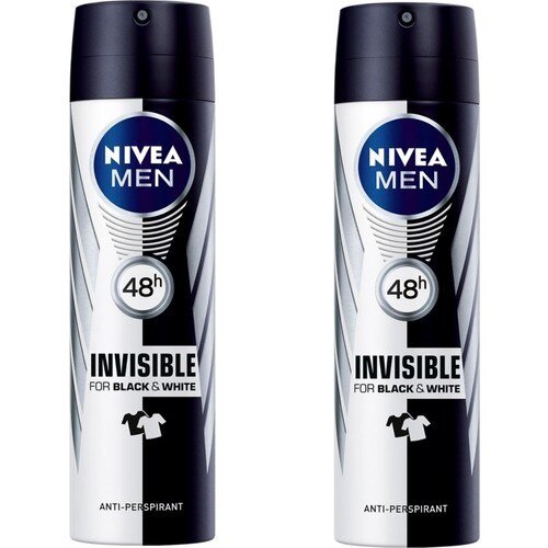 Nivea İnvisible Black&white Power Sprey Deodorant 150ML Erkek 2'li Set - 1