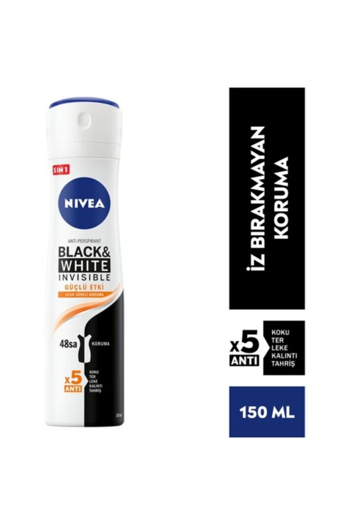 Nivea Kadın Black White Güçlü Etki Sprey Deodorant 150 ml - 1
