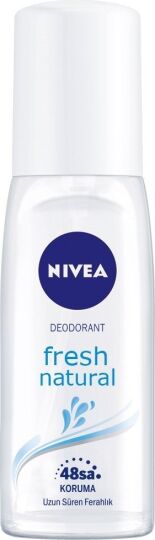 NIVEA Kadın Pump Sprey Deodorant Fresh Natural 75ml, Ter ve Ter Kokusuna Karşı 48 Saat Deodorant 
